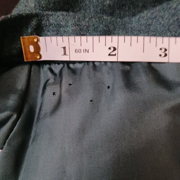 Miss Pendleton Vintage 100% Virgin Wool Midi Skirt Green Size 29 Made in the USA - Picture 7 of 10